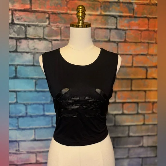 Black Crop Top - Picture 1 of 5